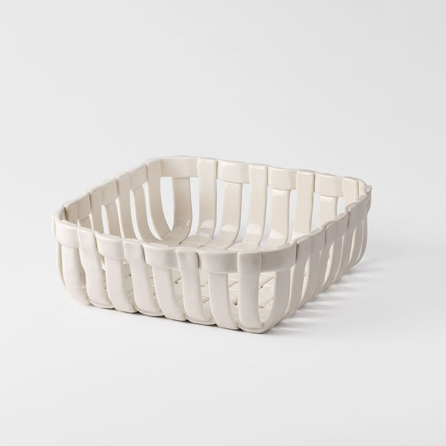 Panier Tressé en Porcelaine