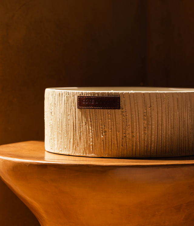 Bougie Plate Striée