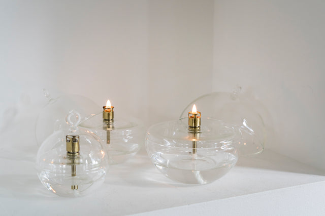 Lampe à huile avec couvercle