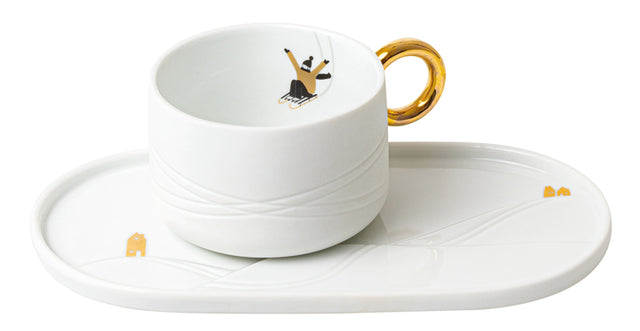 Tasse Jour de Neige avec plat de service