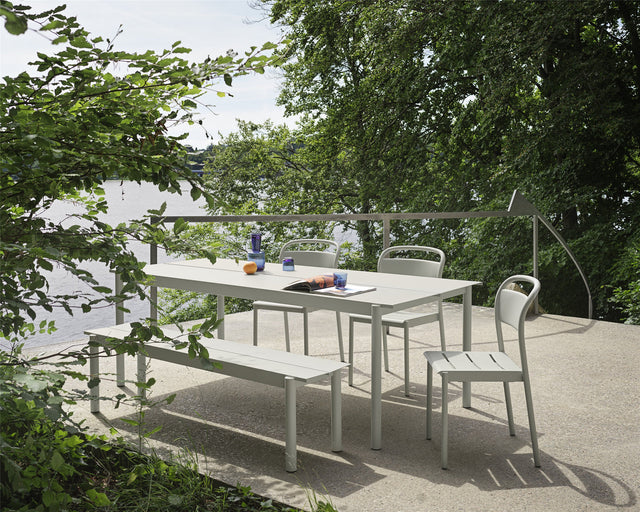 Ensemble de 4 assises Linear Steel
