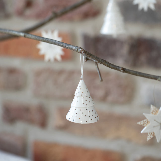 Suspension de noël Sapin en Porcelaine