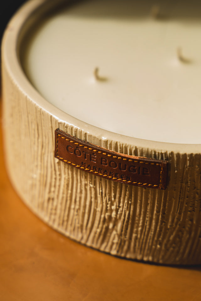 Bougie Plate Striée