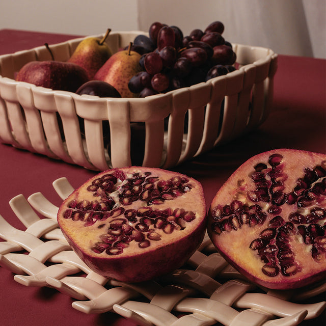 Panier Tressé en Porcelaine