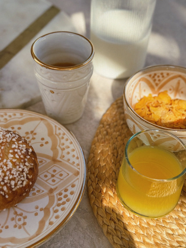 Set de 2 tasses Blanc & Doré