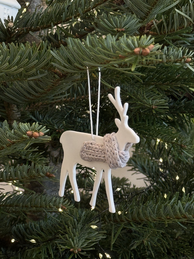 Suspension de Noël Animal de la la foret en Porcelaine