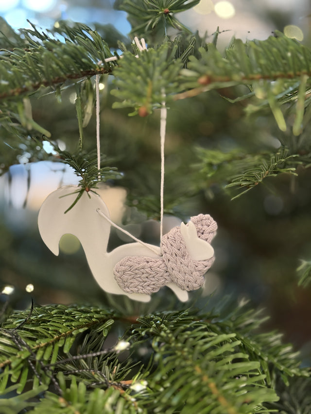 Suspension de Noël Animal de la la foret en Porcelaine