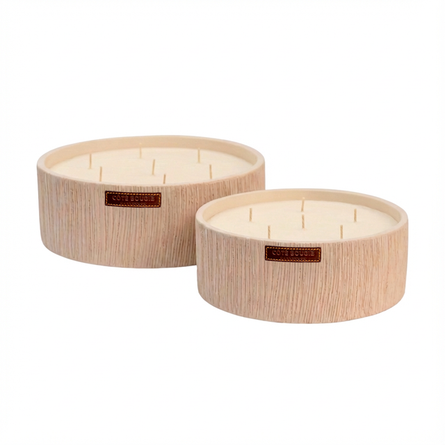 Bougie Plate Striée